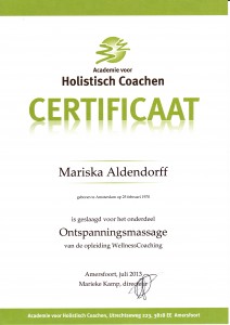 Certificaat Ontspanningsmassage