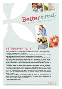 Affiche Better Event, georganiseerd door Amber Albarda