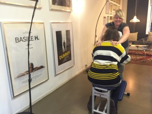 Stoelmassage @ Family Affair Films, maart 2016